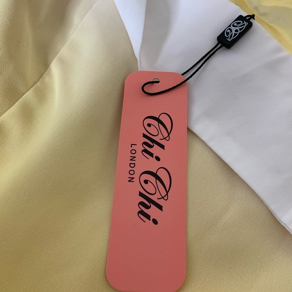 One shoulder, ombre, yellow, long, dress - Picture 4 of 6